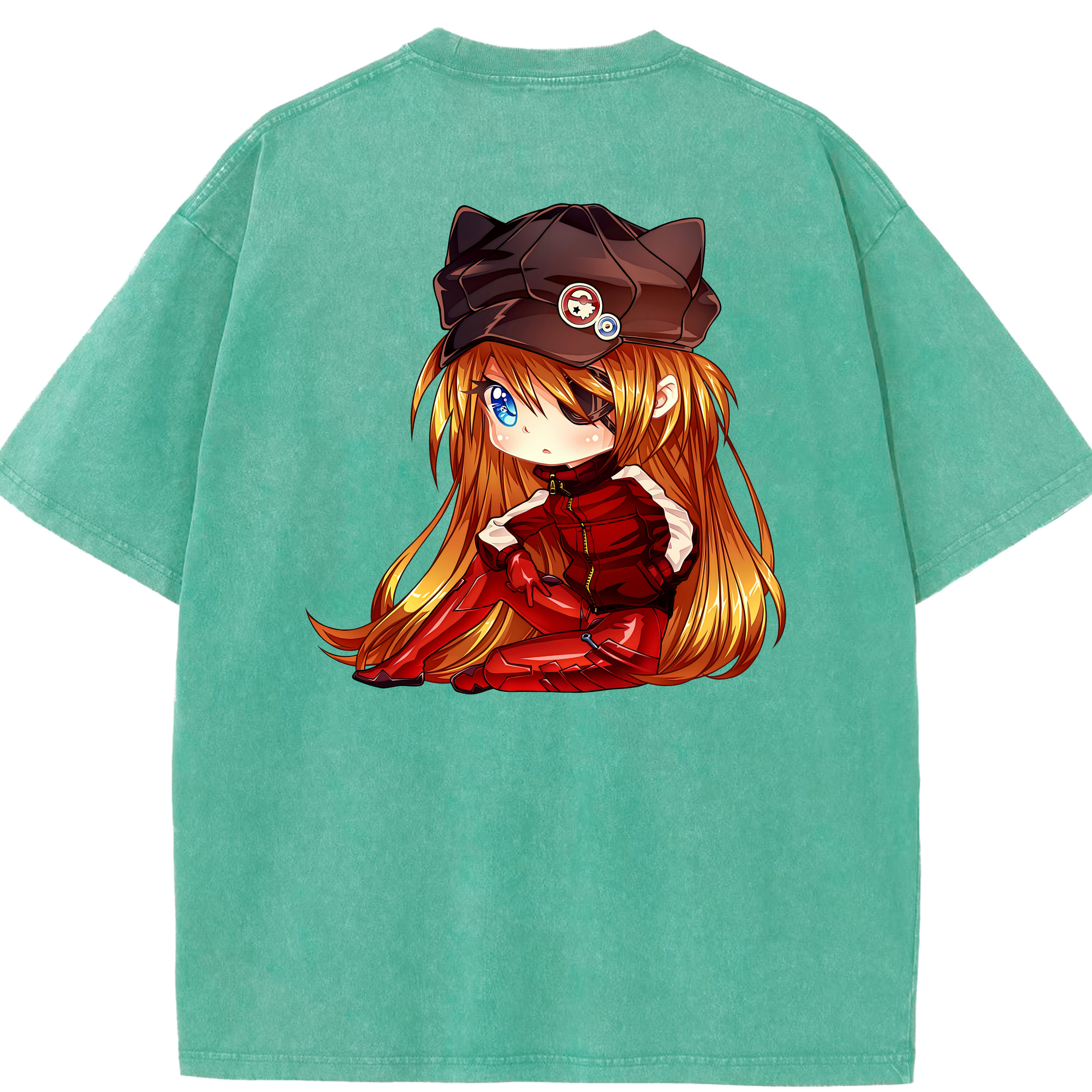 （画像用） EVA 新世紀エヴァンゲリオン 綿100% ヴィンテージ風 半袖Tシャツ（背面プリント）